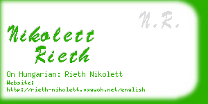 nikolett rieth business card